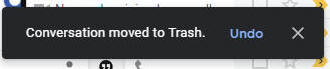 Transient Message in the Gmail Web Application